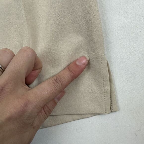 EP Pro Tour Tech Beige Capri Pants Polyester Spandex Golf Stretch Sz 8 - Picture 5 of 10